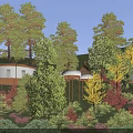 Detached Villa Nestled Among Forest Trees On Hillside With Natural Surroundings