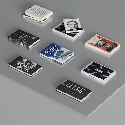 Various Books And Magazines With Different Cover Designs And Themes 3d model
