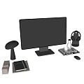 Modern Computer Display Office Items 3d model