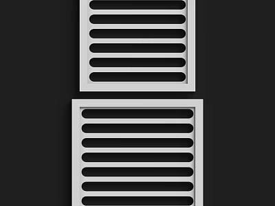 White Grille Components With Horizontal Slats For Ventilation And Construction 3d model