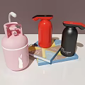 Three Stylish Daily Electrical Appliances in Pink Red and Black Designs