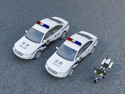 Modern Police Car 3d model