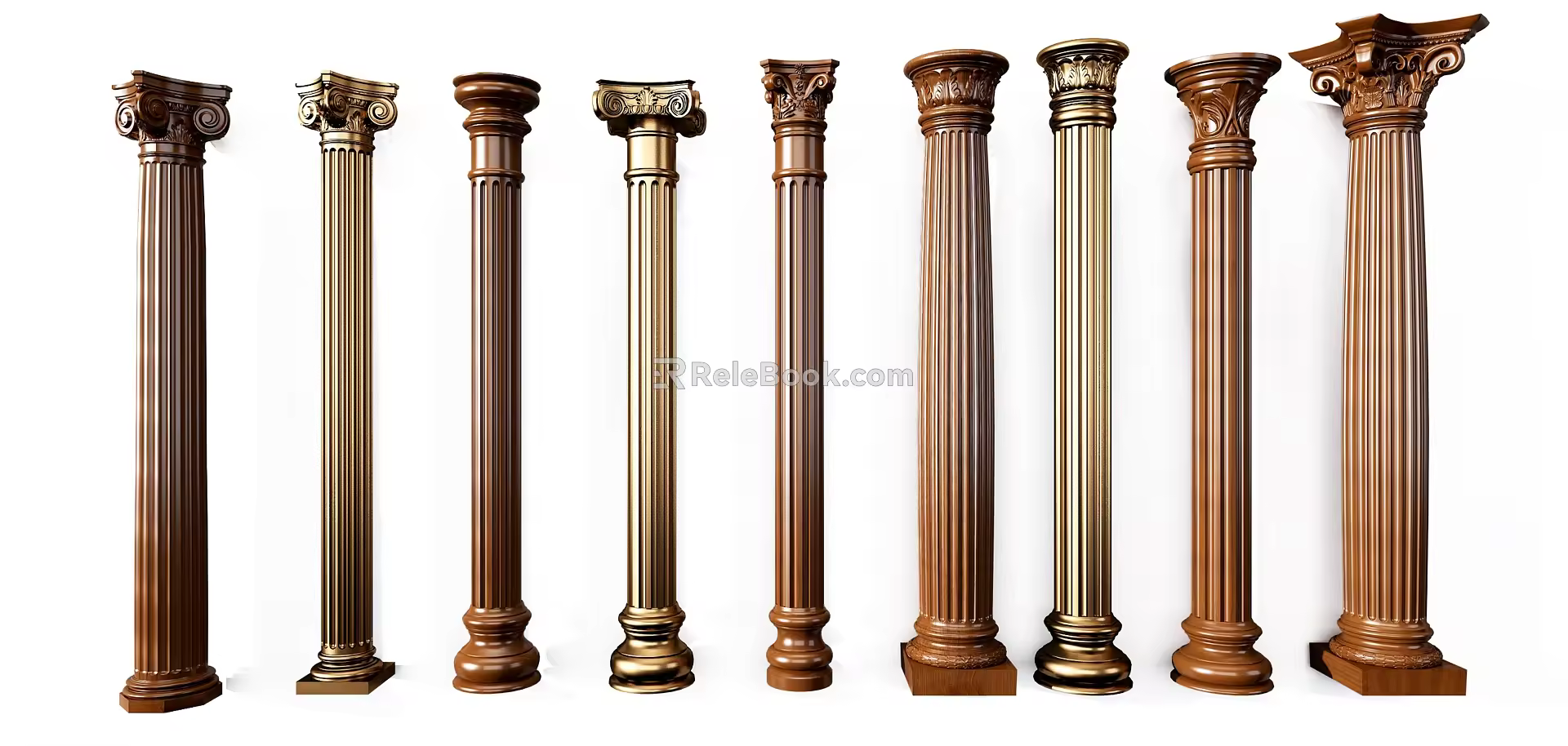 European Roman Column Roman Column Combination 3d model