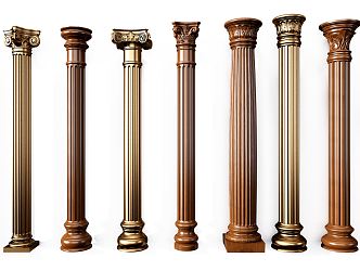 European Roman Column Roman Column Combination 3d model