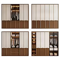 Modern antique wardrobe combination top multi-function wardrobe 3d model