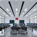 Modern Classroom Computer Classroom 3d model