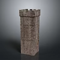 Tower defense sentry tower air defense watchtower observatory tower loft 3d model