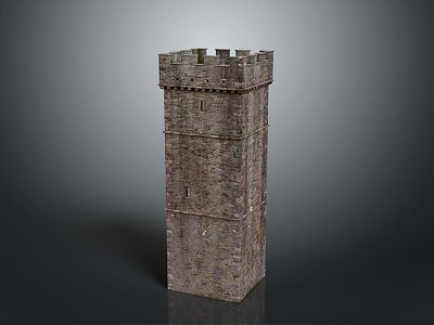 Tower defense sentry tower air defense watchtower observatory tower loft 3d model