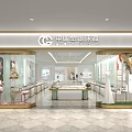 Luxury Jewelry Store Featuring Modern Display Windows Elegant Counters And Exquisite Displays 3d model