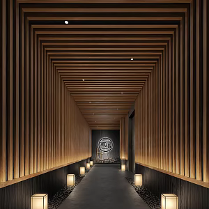 New Chinese Aisle Restaurant Aisle 3d model