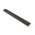 Tactical Weapon Ammunition Belt With Black Strap And Golden Bullets Arranged In Long Strip