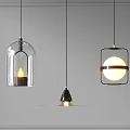 Modern Pendant Lights with Glass Shade and Metal Frame for Contemporary Home Decor