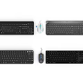 Various Computer Keyboards And Mice With Wireless Modern Design Styles 3d model