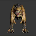 Colorful Tyrannosaurus Rex Dinosaur Character With Vibrant Patterns And Realistic Model