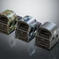 Tactical Weapon Sights with Various Camouflage and Gray Designs for Firearms