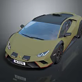 Olive Green Sports Car With Black Roof Sleek Design And Sporty Alloy Wheels