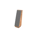 Floor Standing Speaker With Wooden Cabinet And Black Mesh Front Modern Design