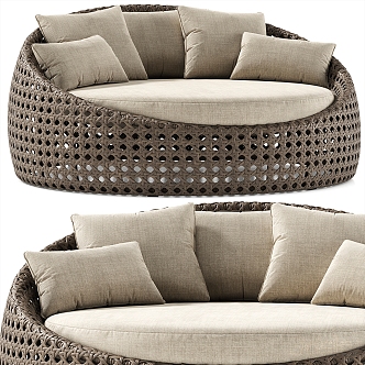 Rattan Sofa 3d model