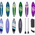 Colorful Stand Up Paddle Boards With Different Designs Paddles And Carry Bag