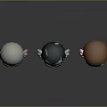 Cartoon Style Game Movie Characters With Different Colors And Expressions On Reflective Black Background