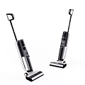 Modern Black And Silver Vacuum Cleaners With Long Handle Design For Home Use 3d model