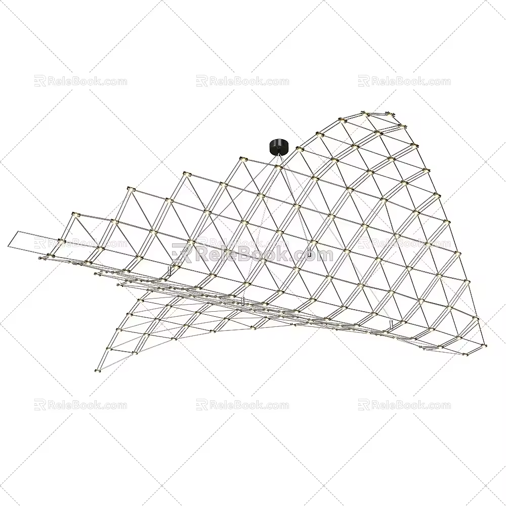 Spacegull fishing net chandelier 18w 3d model