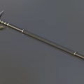 Tomahawk Halberd Battle Spear Battle Spear Long Axe Ge Long Handle Axe Game Weapon Cold Weapon Long Handle Weapon Low Face Number Low Model Simple Model Times 3d model