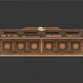 Wooden Display Cabinet With Glass Cover For Daily Living Supplies Storage