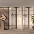 New Chinese Screen New Chinese Partition 3d model