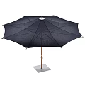 Outdoor Canopy With Dark And Light Colors Wooden Frame Garden Patio Sturdy Design