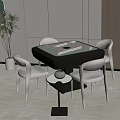 Modern Mahjong Table and Chair Mahjong Table 3d model