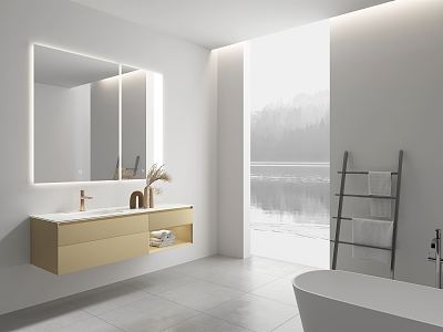 Modern bathroom cabinet model