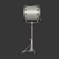 Professional Snare Drum Musical Instrument On Adjustable Metal Stand With White Head