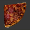 Tasty Pepperoni Pizza Slice with Tomato Sauce Melted Cheese and Crispy Crust