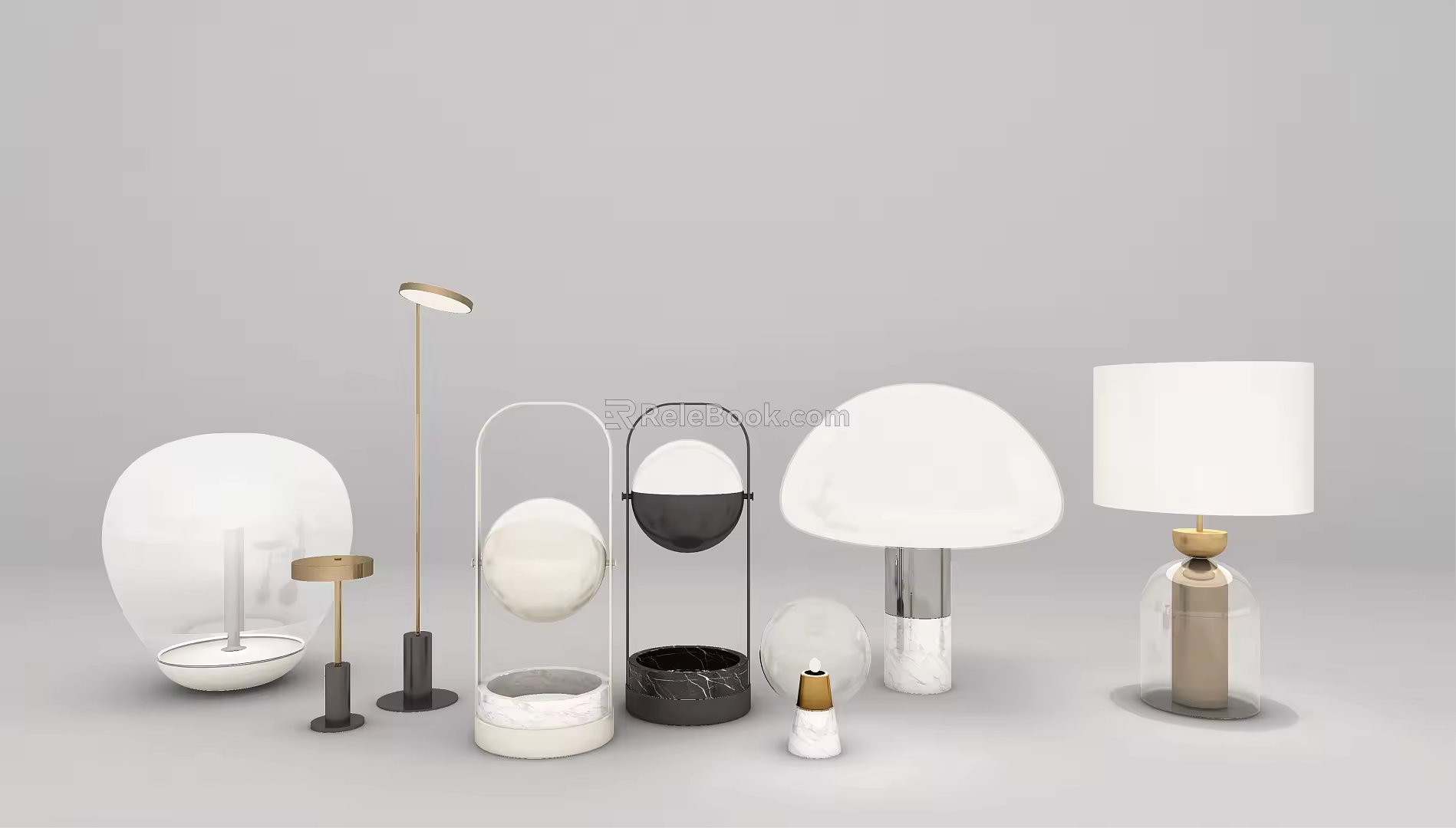 Modern table lamp table lamp combination 3d model