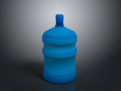 Blue Large Plastic Water Bucket For Household Daily Storage And Use 3d model