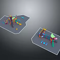 Colorful Children's Playground Structure Designs With Slides Climbing Frames And Seats