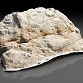 Natural Textured Rock Formation With Earthy Tones And Rough Surface Displayed On Gray Background