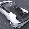 Lotus White Sports Car With Black Roof Sleek Design And Aerodynamic Features