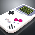 Nintendo Game Boy Classic Handheld Gaming Console With White Design And Pink Buttons