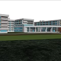 School primary and secondary school teaching building university teaching building 3d model