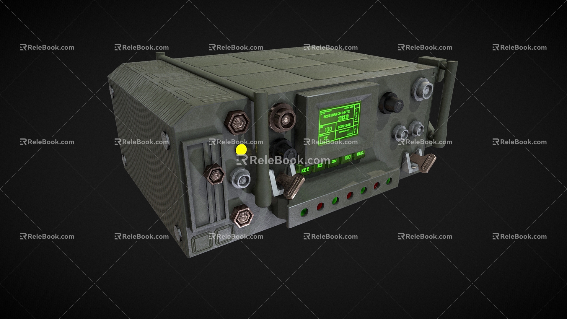 Military Radio Communication Equipment PC Hardware Radio Wireless Radar Telegraph Low Face Number Low Model Simple Model Game Video Level Super Realistic 3d model