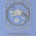 Detailed Dragon Carving With Intricate Geometric Frame And Chinese Character Long