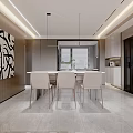 Modern Living Dining Room Interior With Beige L-shaped Sofa Marble Coffee Table And Floor Lamp