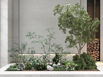 Modern plant potted landscape 3d model