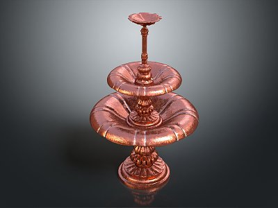 European Candlestick Candle Copper Candlestick Classical Candlestick 3d model