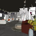 Wedding Dress Shop With Bridal Gowns Display Model And Storefront Decor