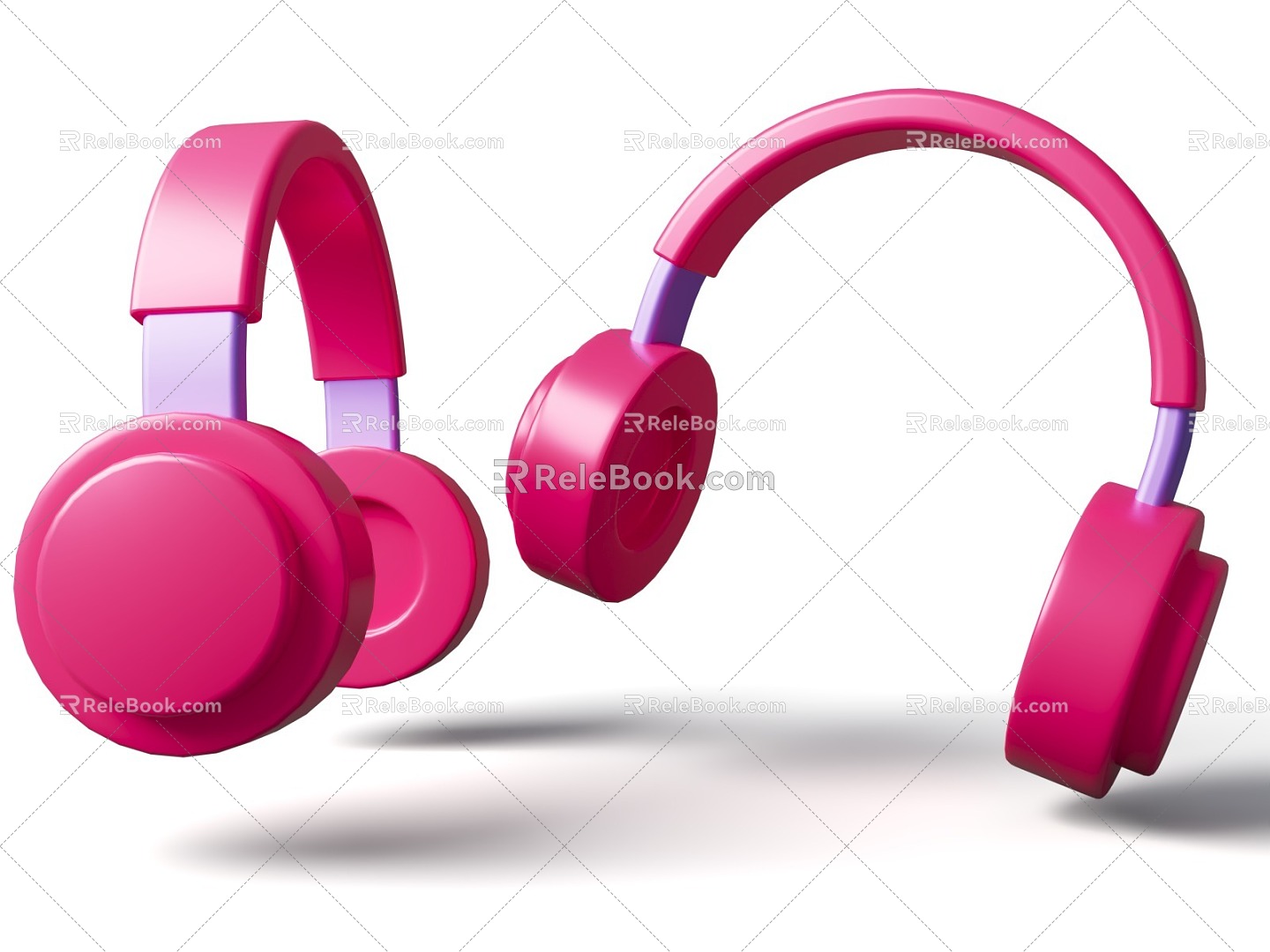 Cartoon Style Headphones Headphones Cartoon Icon Cartoon Style Headphones 3d model