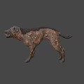 Fierce Zombie Dogs With Tattered Skin Red Eyes And Dark Background