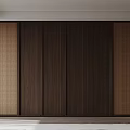 Modern Minimalist Bedroom Interior With Wooden Bedhead Wall Pendant Light Nightstand Rug And Artwork